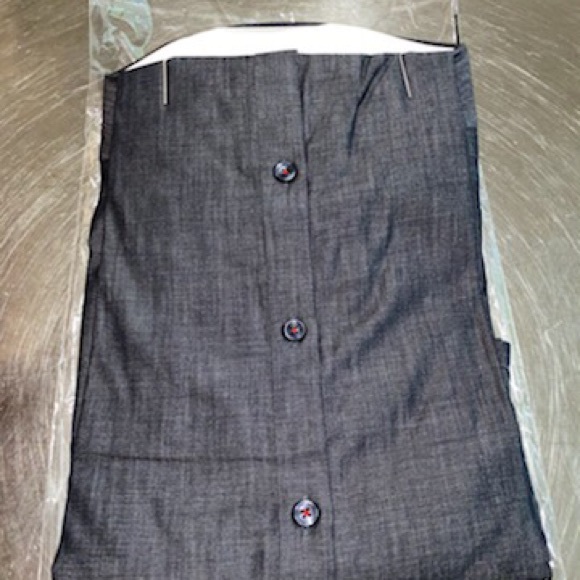 Jared Land Solid Trim Fit Shirt Charcoal Denim S - Picture 4 of 5